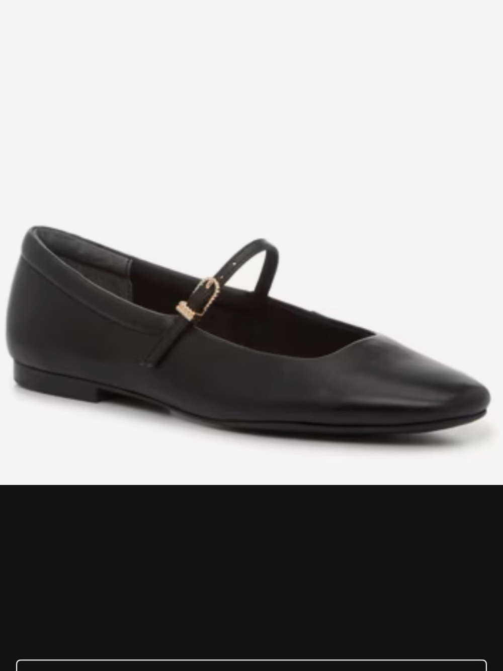 Dolce Vita Black Mary Jane Flat with Gold Buckle